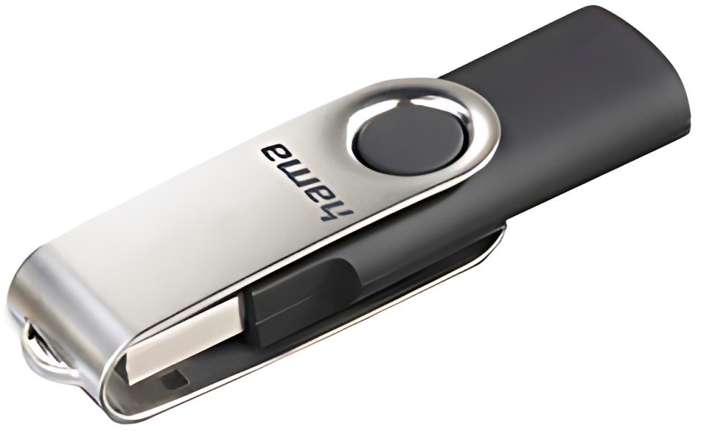 hama Clé USB 2.0 "Rotate", 16 GB, noir/argent