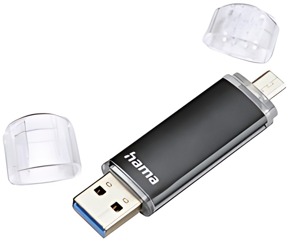 hama Clé USB 3.0 "Laeta Twin", 32 GB, noir