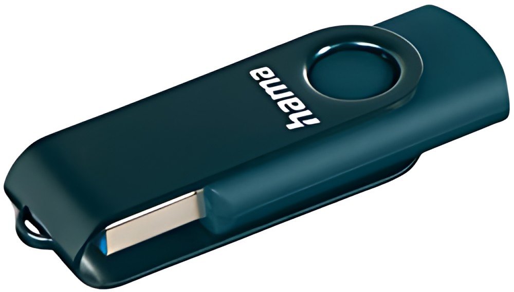 hama Clé USB 3.0 "Rotate", 64 GB, bleu pétrole