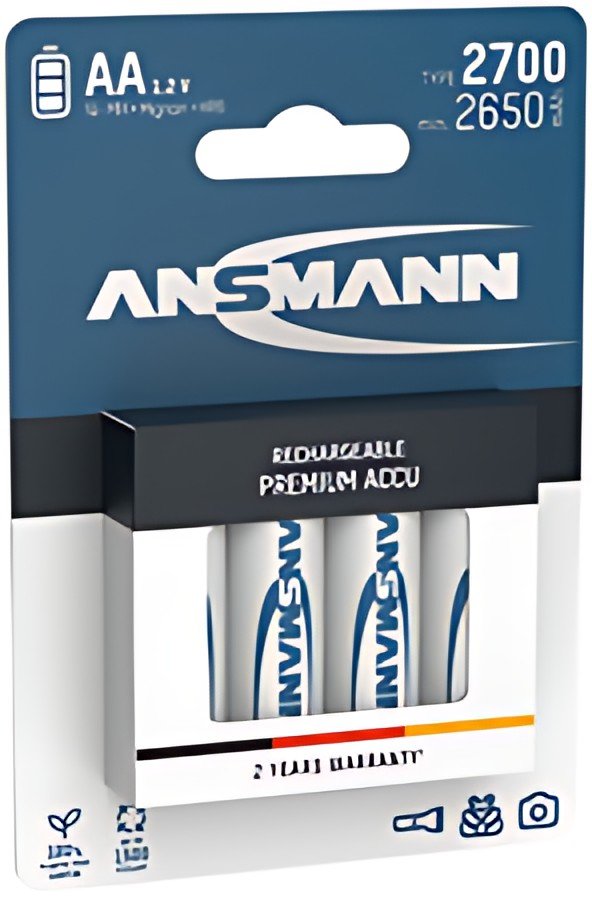 ANSMANN Pile rechargeable NiMH Premium, Mignon AA, 2.700 mAh