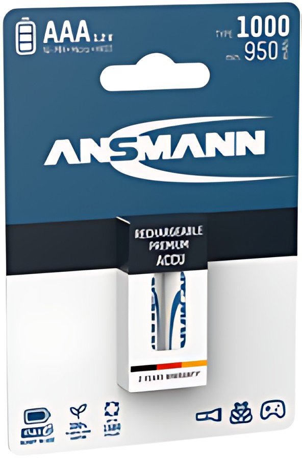 ANSMANN Pile rechargeable NiMH Premium, Micro AAA, 1.000 mAh