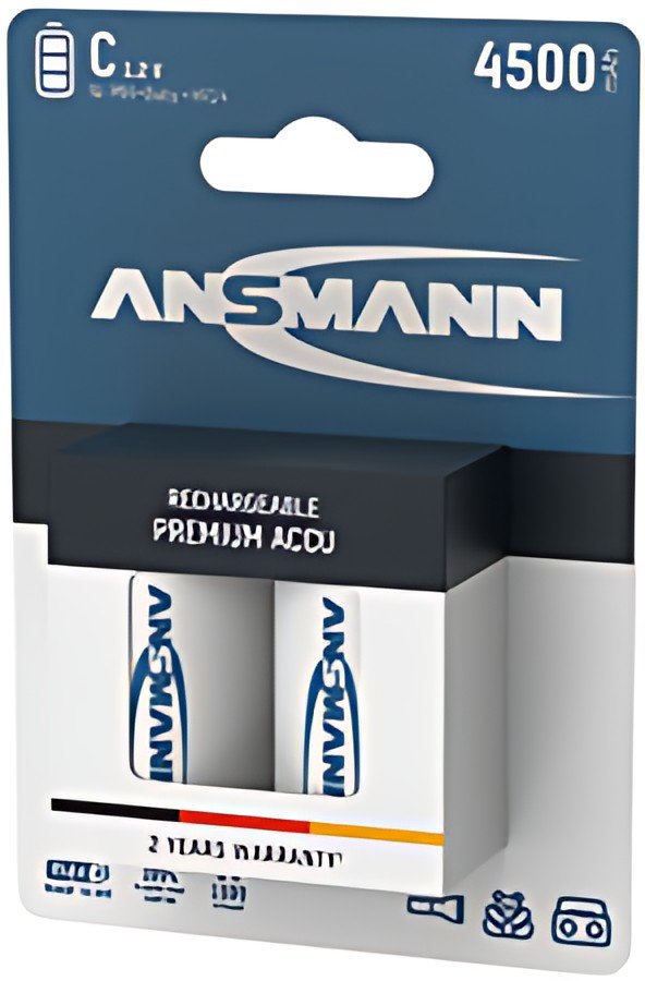 ANSMANN Pile rechargeable NiMH max E, Baby (C), 4.500 mAh