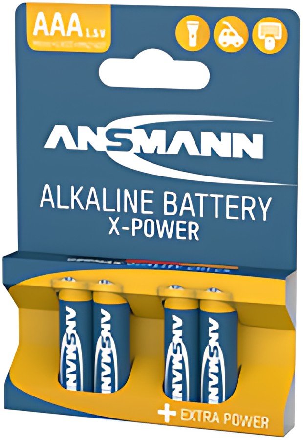 ANSMANN Pile alcaline "X-Power", Micro AAA, blister de 4
