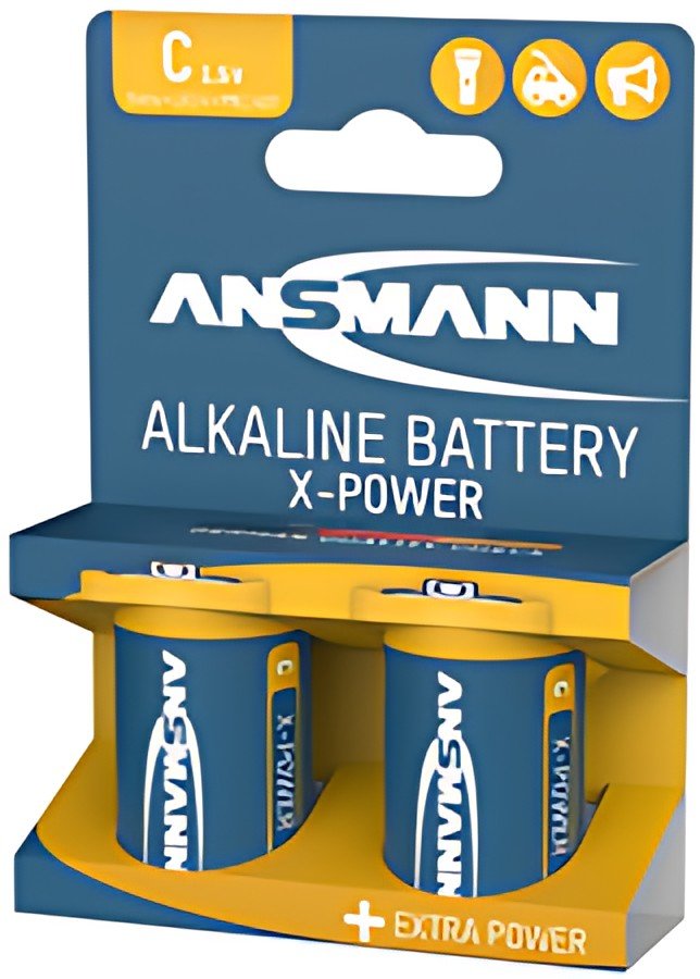 ANSMANN Pile alcaline "X-Power", Baby C, blister de 2