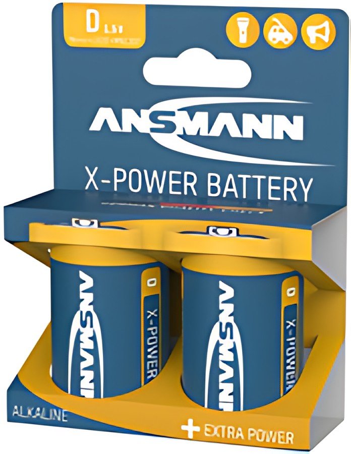 ANSMANN Pile alcaline "X-Power", Mono D, blister de 2