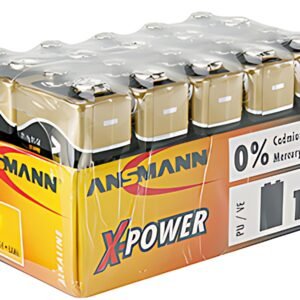 ANSMANN pile alcaline "X-Power", 9V bloc E, présentoir de 10