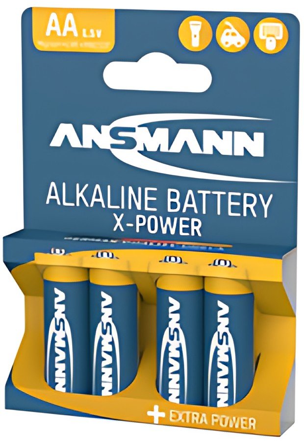 ANSMANN Pile alcaline "X-Power", Mignon AA, blister de 4