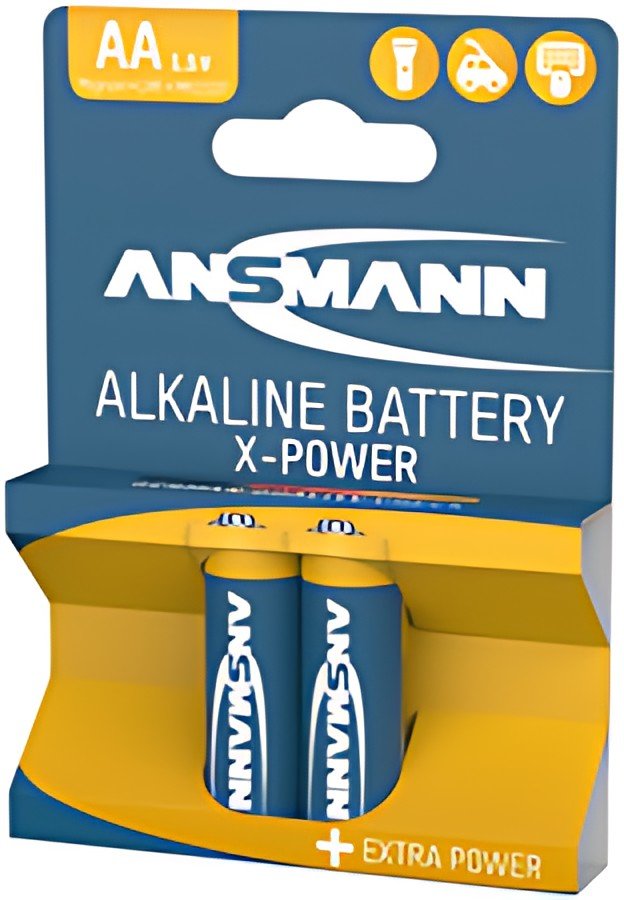 ANSMANN Pile alcaline "X-Power", Mignon AA, blister de 2