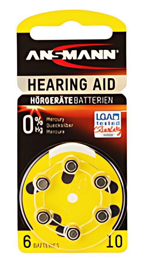 ANSMANN Pile bouton zinc-air 10 (PR-70), blister de 6