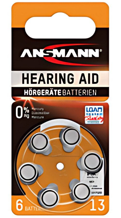 ANSMANN Pile bouton zinc-air 13 (PR-48), blister de 6
