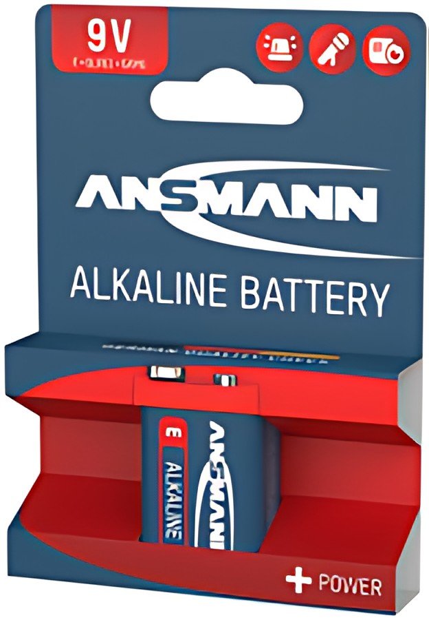 ANSMANN Pile alcaline "RED", E-bloc 9V