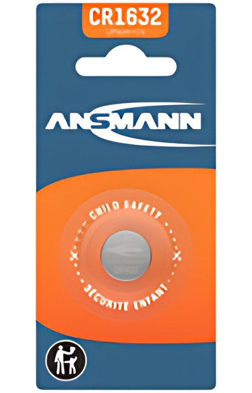 ANSMANN Pile bouton au lithium CR1632, 3 Volt, blister d'1