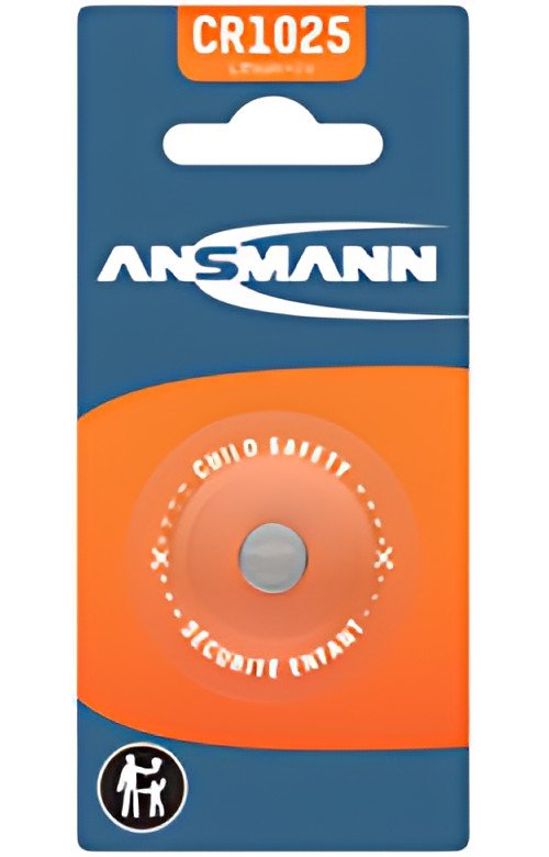 ANSMANN Pile bouton au lithium CR1025, 3 Volt, blister d'1