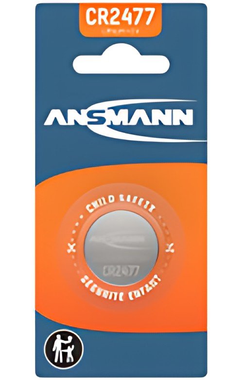 ANSMANN Pile bouton au lithium CR2477, 3 Volt, blister d'1