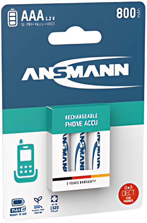 ANSMANN Pile rechargeable NiMH, maxE Micro AAA, 800 mAh