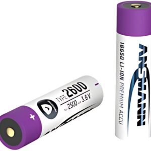 ANSMANN Pile rechargeable Li-ion 18650, 3.6 V, 2600 mAh