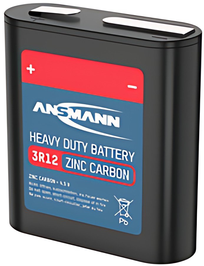 ANSMANN Pile plate au zinc/carbone, 3R12, 4,5 Volt