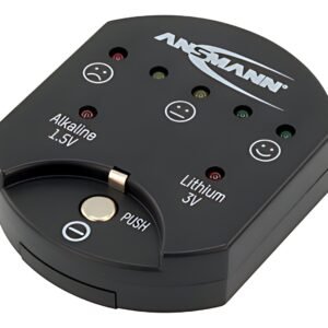 ANSMANN Testeur de piles, pour piles boutons, noir