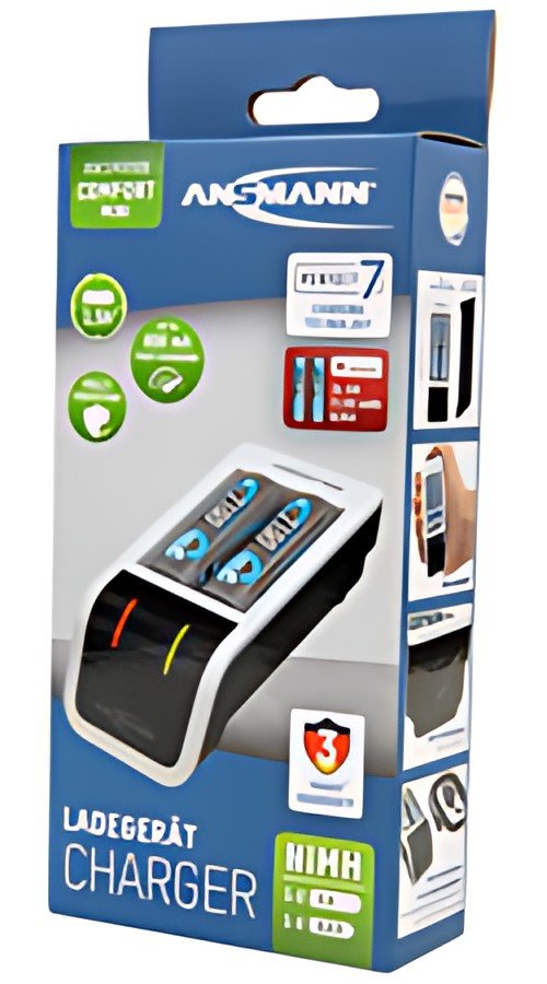 ANSMANN Chargeur rapide Comfort Mini, blanc/noir