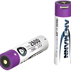 ANSMANN Pile rechargeable Li-Ion 18650, 2.600 mAh