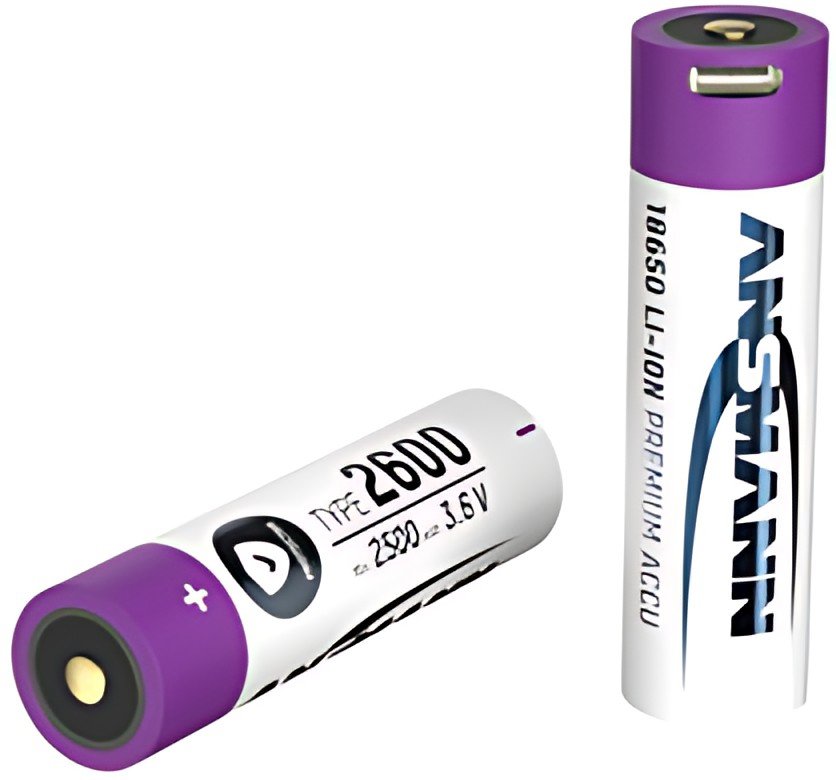 ANSMANN Pile rechargeable Li-Ion 18650, 2.600 mAh