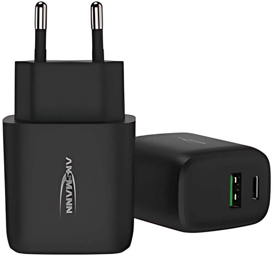 ANSMANN Chargeur USB Home Charger HC218PD, 2x port USB, noir