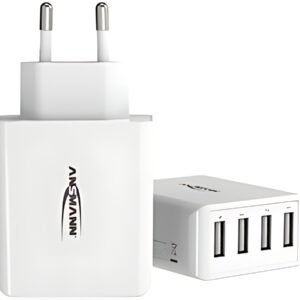 ANSMANN Chargeur USB Home Charger HC430, 4x port USB, blanc
