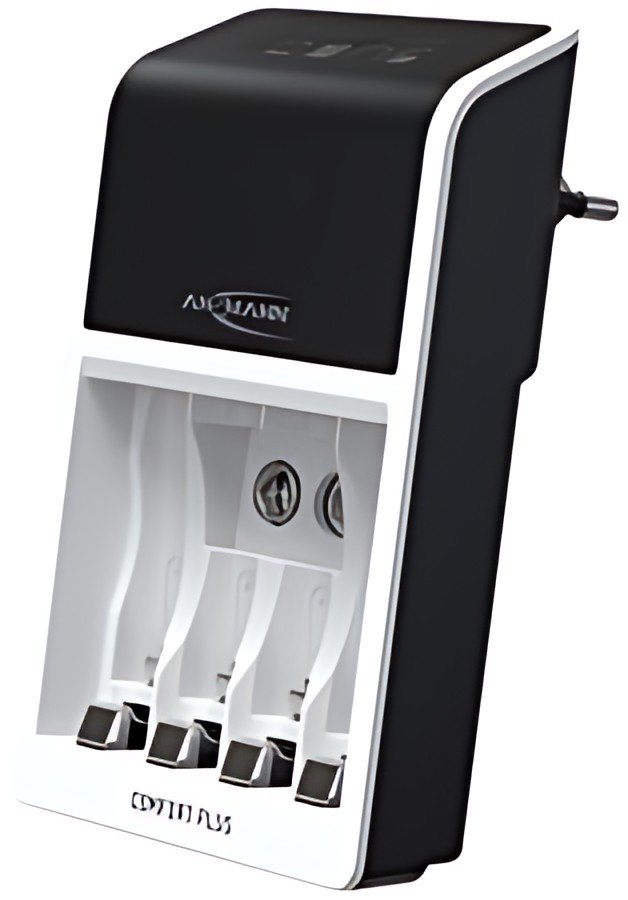 ANSMANN Chargeur rapide Comfort Plus, livré avec 4 piles