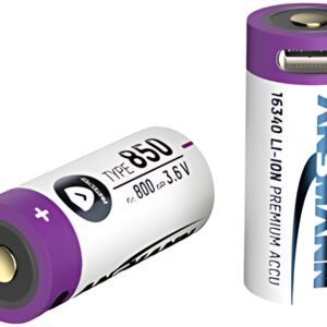 ANSMANN Pile rechargeable Li-Ion 16340 avec fiche USB-C