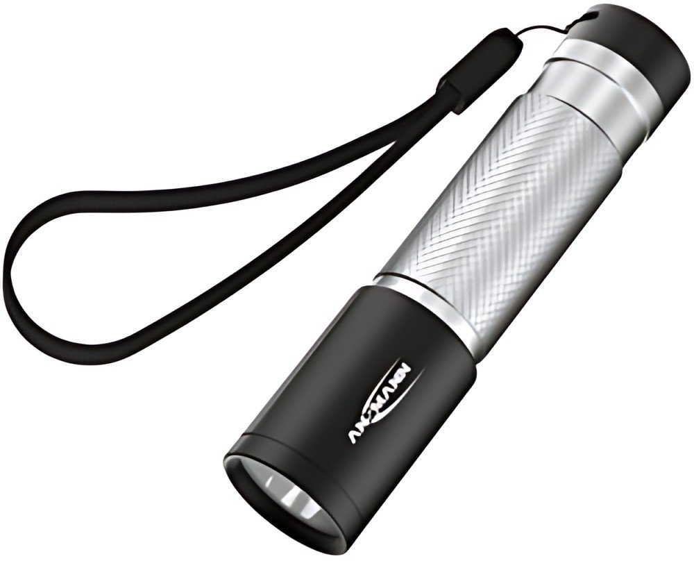 ANSMANN Lampe de poche LED, Daily Use 70B, argent/noir
