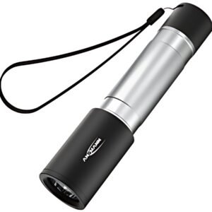 ANSMANN Lampe de poche LED, Daily Use 300B, argent/noir