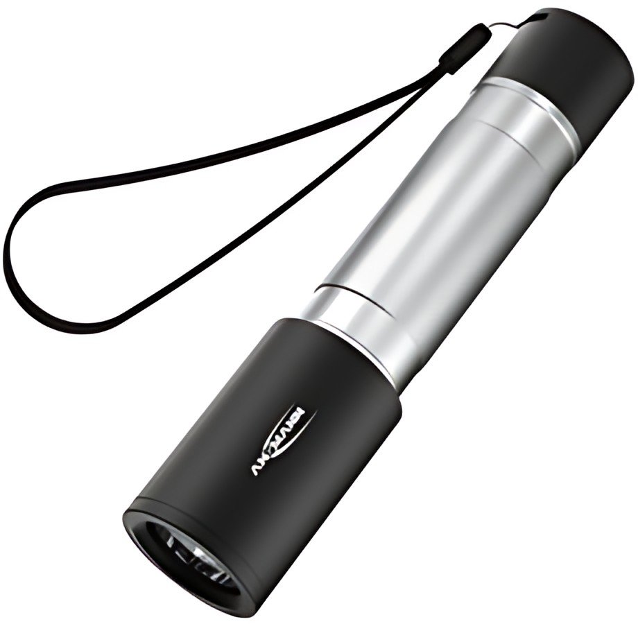 ANSMANN Lampe de poche LED, Daily Use 300B, argent/noir
