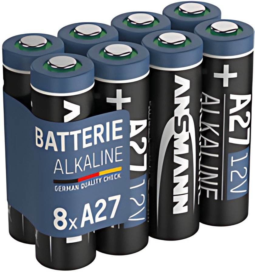 ANSMANN Pile alcaline A27/LR27, 12 V, en lot de 8