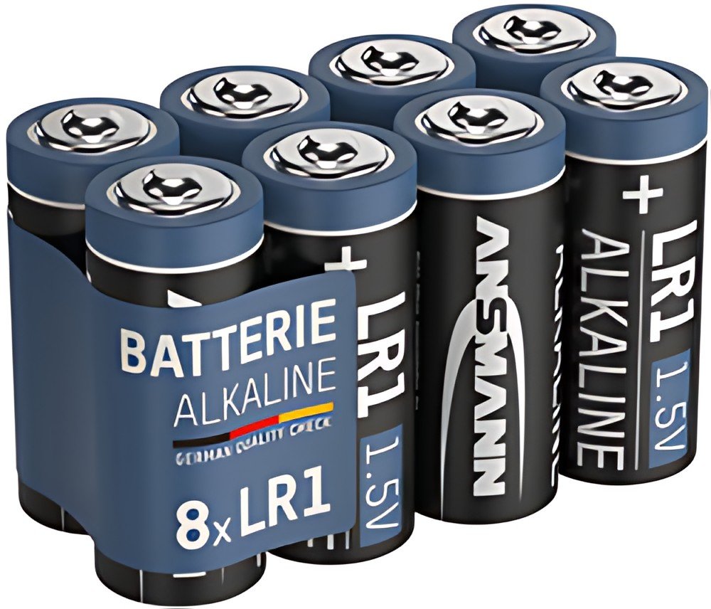 ANSMANN Pile alcaline LR1, 1,5 V, en lot de 8