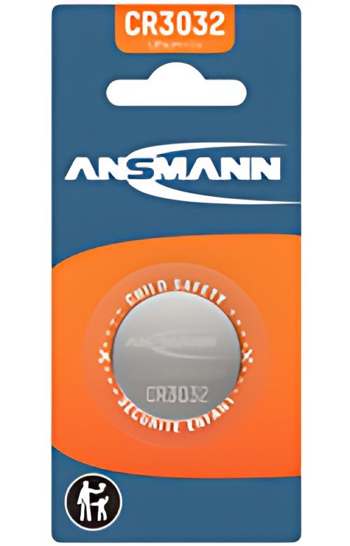 ANSMANN Pile bouton au lithium CR3032, 3 Volt, blister d'1