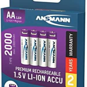 ANSMANN Piles Li-Ion mignon AA avec prise USB-C femelle