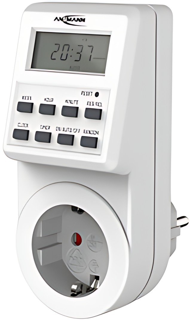 Minuteur hebdomadaire numérique ANSMANN AES6, blanc