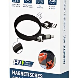 ANSMANN Câble magnétique charge et données 4en1, 1,2 m, noir