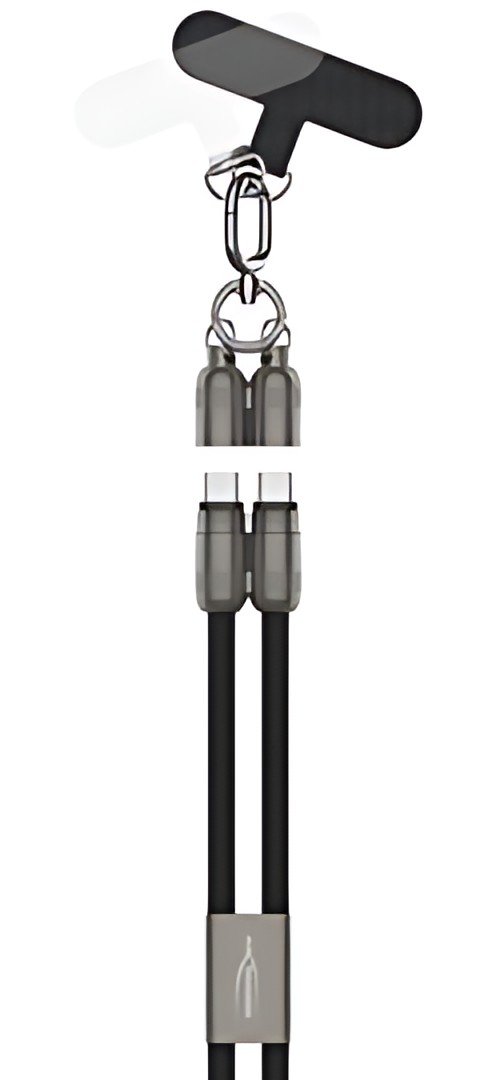 ANSMANN Bandoulière/câble pour smartphone, USB-C, noir