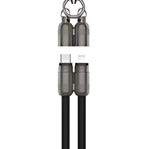 ANSMANN Bandoulière/câble smartphone, USB-C-Lightning, noir