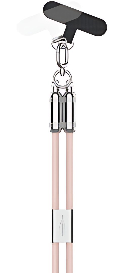 ANSMANN Bandoulière/câble smartphone, USB-C-Lightning, rose