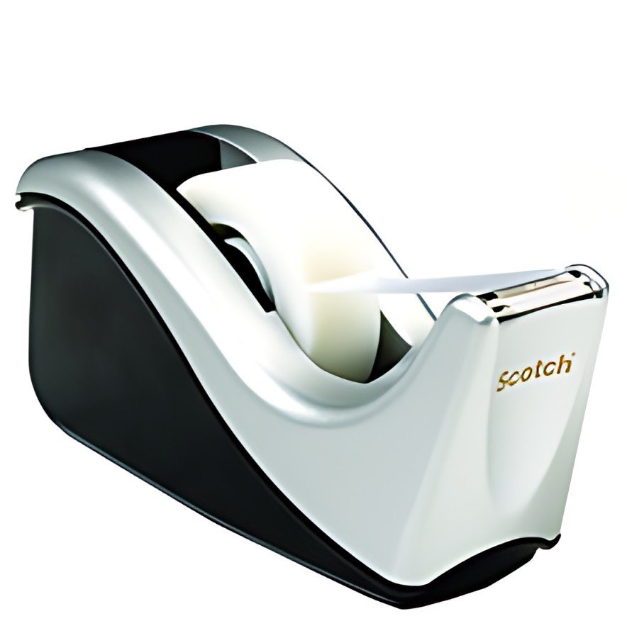 3M Scotch Dévidoir de bureau C60, rabattable, noir / argent
