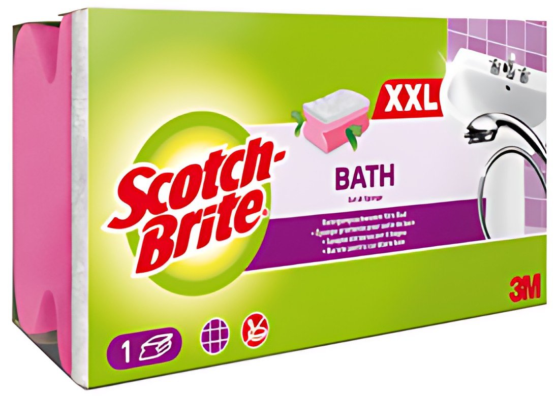 Scotch-Brite Eponge de nettoyage Soft, rose clair/blanc