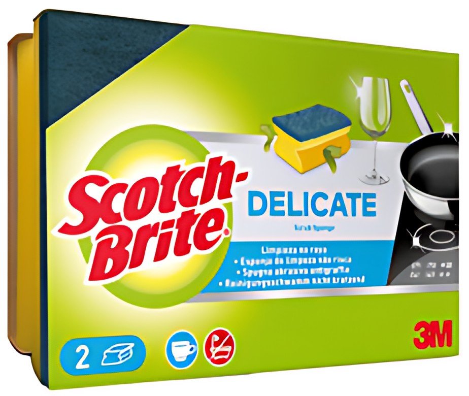 Scotch-Brite Eponge universelle DELICATE, couleur:jaune/bleu