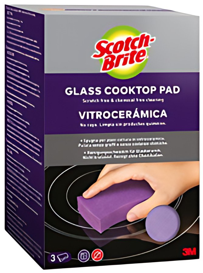 Scotch-Brite Éponge pour vitrocéramique, pack de 3, lilas