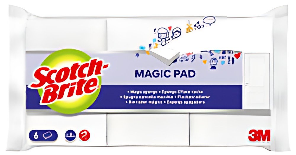 Scotch-Brite Gomme de nettoyage MAGIC PAD, pack de 6, blanc