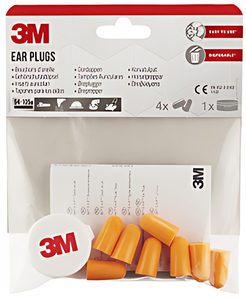 3M bouchons anti-bruit jetables 1100C, dans un sachet,orange