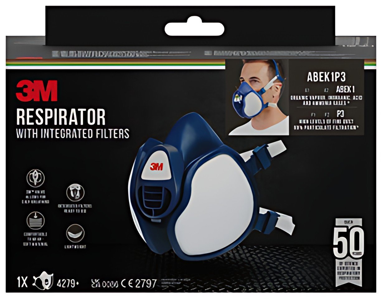 3M Demi-masque respiratoire 4279+, ABEK1P3, bleu/blanc