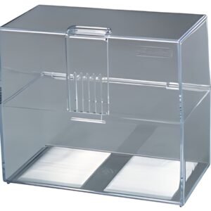 herlitz Boîte à fiches, A7 paysage, plastique, transparent