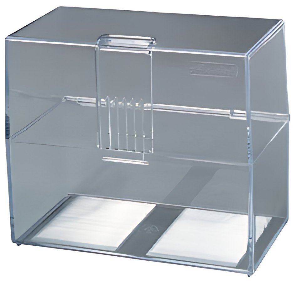 herlitz Boîte à fiches, A7 paysage, plastique, transparent